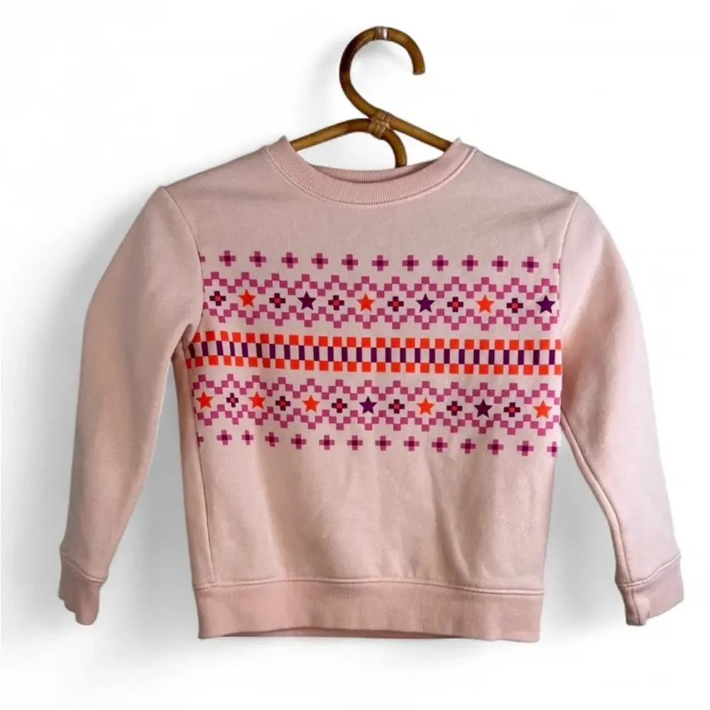 Cat & Jack Patterned Girls Pullover Sweatshirt size XS